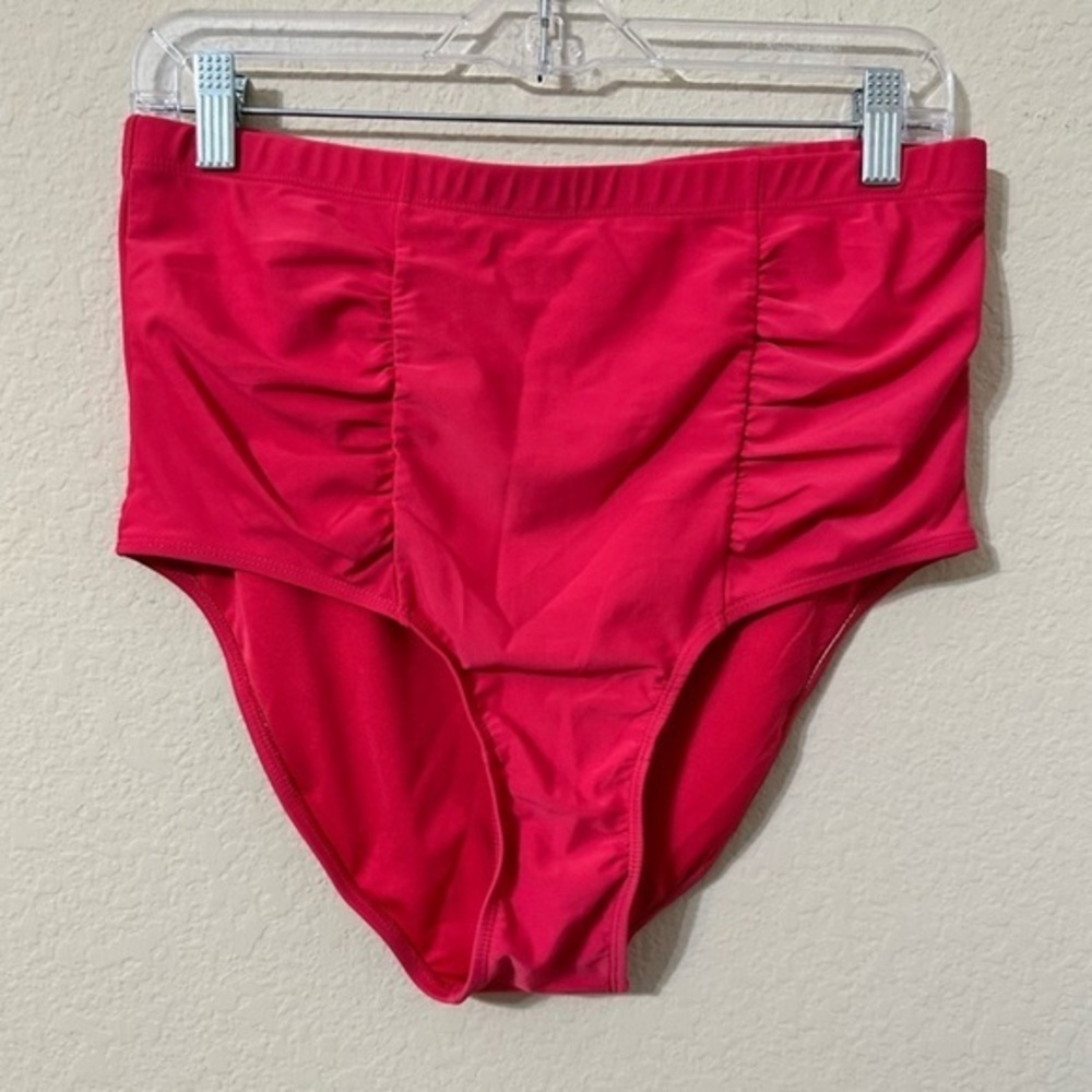 Forever 21 Bikini Bottom Pink High Waisted Full Coverage Plus Size Trendy